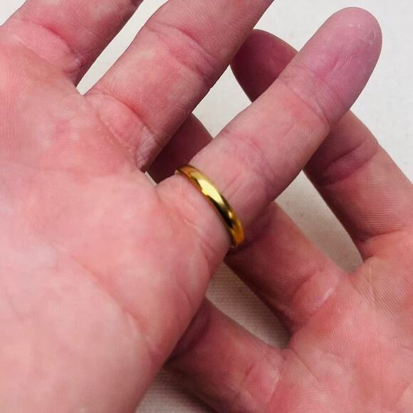 y2k 2000s vintage gold hand heart ring - Picture 3 of 6